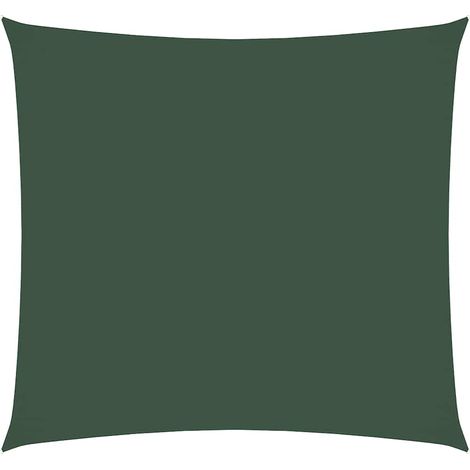 Toldo de vela cuadrado tela Oxford verde oscuro 5x5 m vidaXL