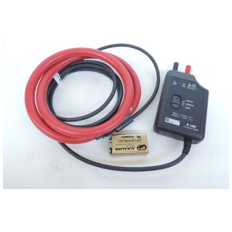 Capteur de courant flexible 0.2 / 2kA monocalibre L800mm pour multimètre, wattmètre, enregistreur AMPFLEX A100 P01120505