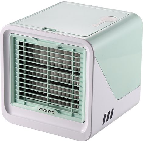 Condizionatore d'aria portatile, ventilatore USB 3 in 1 con raffreddamento ad acqua, serbatoio d'acqua da 500 ml, 3 velocità, 7 luci colorate, condizionatore d'aria portatile, raffrescatore d'aria per