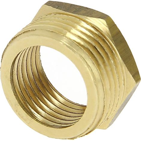 Anquier – Réduction laiton 6 pans mâle 3/4 femelle 1/2 – Raccord sanitaire A.C.S. conforme – Application chauffage et sanitaire