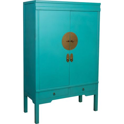 Armario de madera de 2 cajones y 2 puertas 100x45x160 (1/5)