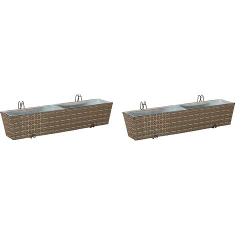 Maison Exclusive - Ringhiera 2 pcs 80 x 17 x 17 cm Metallo