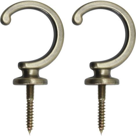 Curtain Tiebacks, 1 Pair of Curtain Tieback Hooks, Decorative Curtain Tieback Hooks (Bronze, 7.5 x 3.8cm) (1/5)