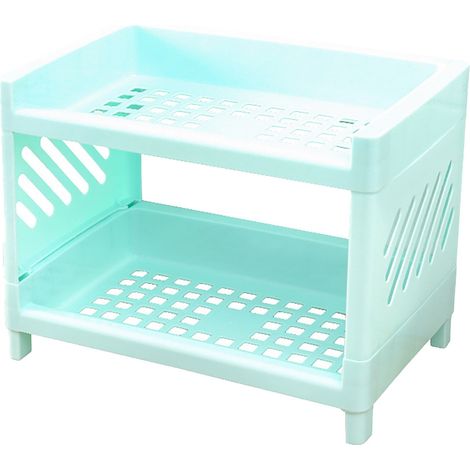 Organisateur De Bureau - Étagère 2 Niveaux - En Plastique Résistant - Pour Bureau Bureau D'étude Chambre Étudiante Cuisine - 1 Pièce (1/3)