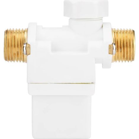 DC 12V Valve Electromagnétique Electrique, Interrupteur à Electrovanne Normalement Fermée pour le Chauffe-eau Solaire,G1/2 (1/5)