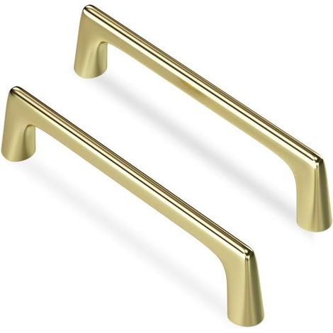 10 Pieces 128mm Wardrobe Handles with Zinc Alloy Screws for Cabinet, Cupboard, Pull Handle, Door Handle for Kitchen Drawer, Bedroom Furniture (1/5)