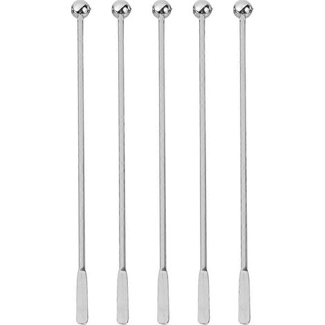 Lot de 5 agitateurs à cocktails, café et vin créatifs en acier inoxydable de 19 cm (1/5)
