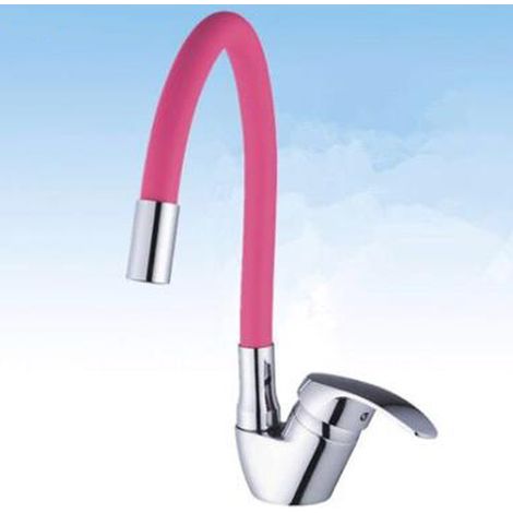 évier De Cuisine Robinetterie Orientable Avec Bec Fuchsia
