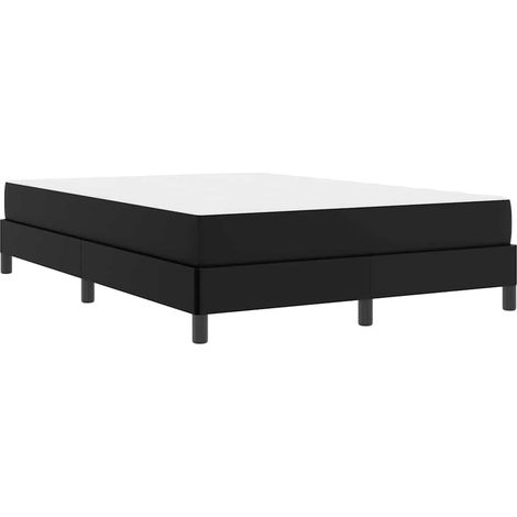 Lit double,Lit adulte,Lit avec matelas Noir 160 x 200 cm Faux cuir (1/5)