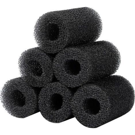 Lot de 6 éponges de préfiltration pour aquarium, entrée d'air de 2 cm, couvercle en mousse de rechange pour aquarium d'alevins de crevettes (1/5)