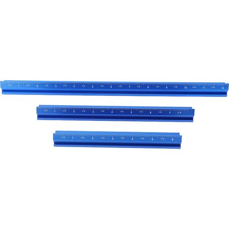 Regla de medición en V de aluminio de 3 piezas para trabajos de carpintería. (1/5)