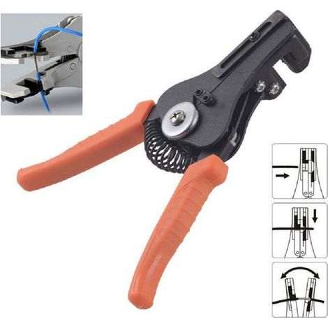 TrAdE Shop Traesio - Pinza Spelafili Cavi Spellafili Elettricista Autoregolante Da 1 A 3,2 Mm 91568 -