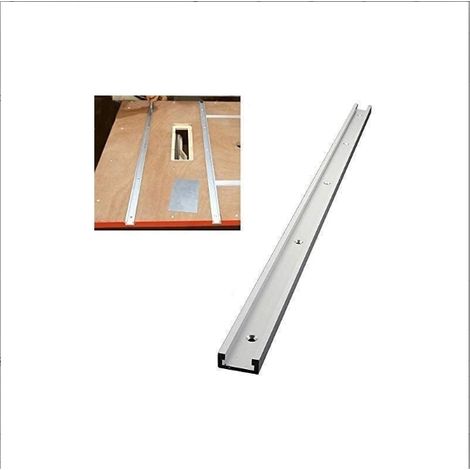 Rail En T - 400 mm - Pour Table De Scie À Table Routeur Et Etabli De Travail Du Bois - Aluminium Anodisé - Avec 4 Vis Autotaraudeuses (1/5)