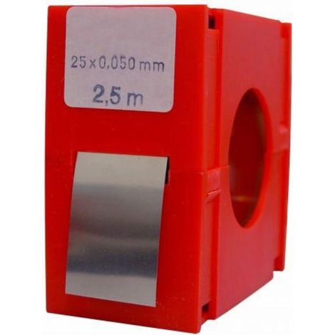 Rollo de fleje calibrado VOGEL 2.5 m x 25 mm inox, espesor 0.15 mm