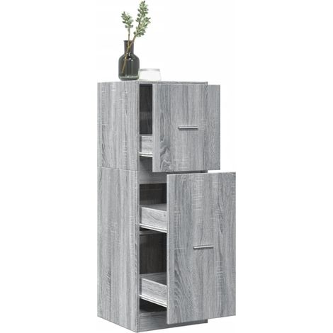 Apothekerschrank Grau Sonoma 40x41x118 cm Holzwerkstoff