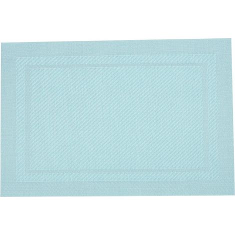 Placemat - Vinyle Tissé - Lavable et Essuyable - Pour Table à Manger Intérieure ou Extérieure - 18 x 12 Pouces - Beige - Lot de 4 (1/3)