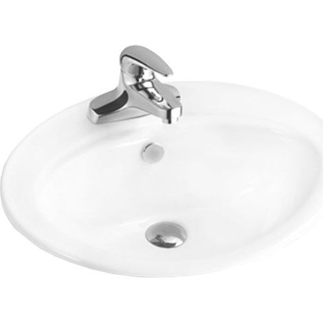 Mexen Selma lavabo encastrado en encimera 56 x 46 cm, blanco - 25085600