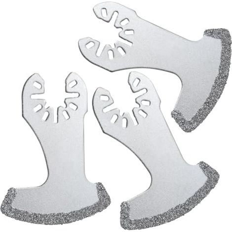 Lot de 3 lames d'outils oscillantes diamantées, lame diamant pour enlever les joints, nettoyer le mortier - (1/5)