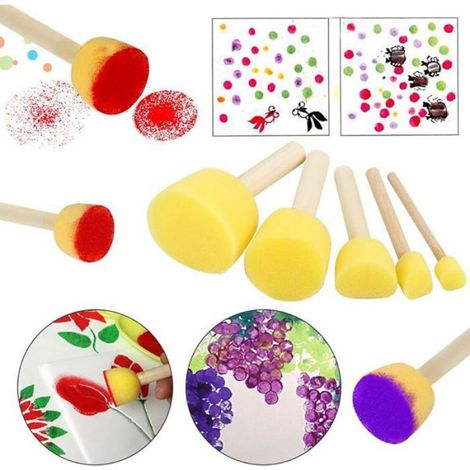 Lot de 20 pinceaux en mousse pour peinture, artisanat, céramique, bricolage, peinture KIT PEINTURE (1/5)