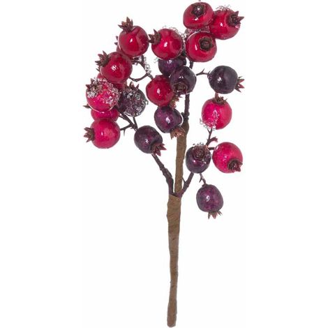 Fat Berry Pick Artificial Plant - Plastic - L7 x W11 x H38 cm - Red