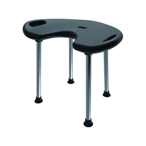 Normbau Inox Care Hocker 594x408x510, Sitzpolster schwarz