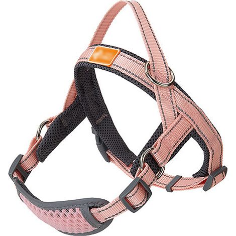 Harnais anti-traction pour chien avec poignée rembourrée souple, bande réfléchissante, anti-fugue et facile à ajuster. (1/5)