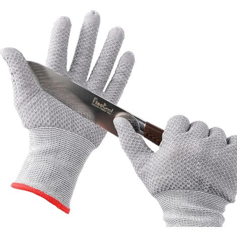 Cut Resistant Gloves for Men Women A5 Honeycomb Work Gloves Cut Protection Gloves 1 Pair Garden Gloves Grey Size 9/L (1/5)