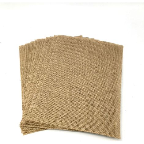Lot de 10 sets de table en jute, 12 x 17 cm, pour la maison, le mariage (1/2)