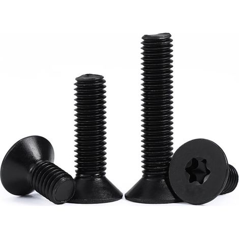10 Pièces Vis à Tête Fraisée Torx Noir M6 x 35mm Acier Inoxydable A2 V2A Vis à Machine à Tête Plate Visserie Filetage Complet Pour L'équipement de Machine et Meubles (1/5)