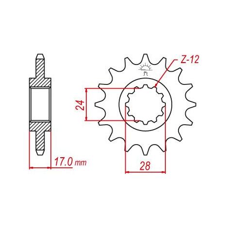 Pignon de sortie de boite Esjot pour Moto Honda 600 Cb F Hornet