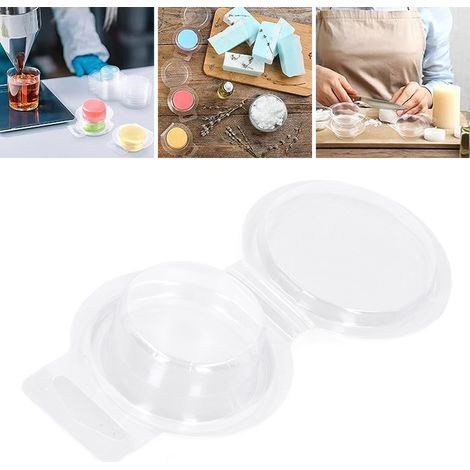 Moule pour wax melts PET transparent avec trou de suspension - 100 pièces - pour DIY bougies, chocolat et savons (1/5)