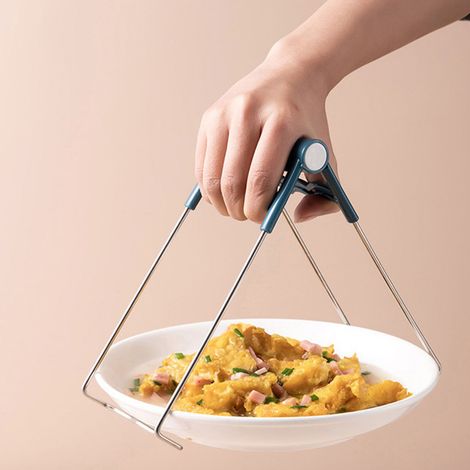 Kreative, hitzebeständige Antiverbrühungszange aus rutschfestem Silikon, ideal zum Tragen von Tellern und zum Schutz vor Verbrennungen in der Küche. (1/5)