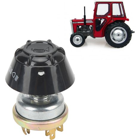 Interrupteur de klaxon et de phares pour tracteur Messi Ferguson 231 240 261 282 1668816M1 (1/5)