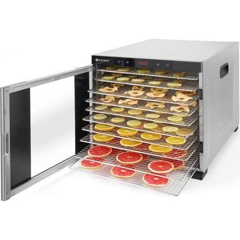 Deshidratador de alimentos para setas, hierbas y frutas, 10 bandejas, Profi Line Hendi 229026 (1/5)