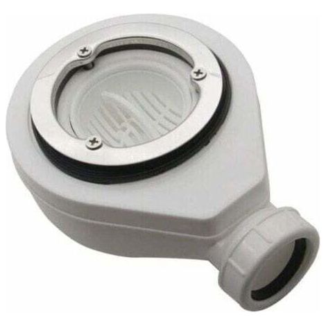 Horizontal drain without cover Ø90 for shower trays (1/4)