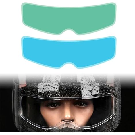 1 x Anti-fog Film and 1 x Motorcycle Helmet Visor Film, Universal Helmet Protection, Transparent Film for Motorcycle Helmet Visor (1/5)