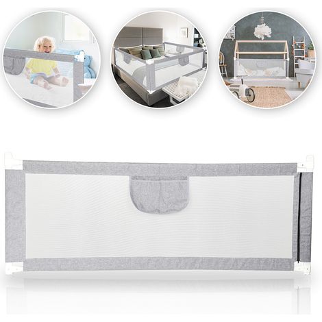 Wolketon Recinzione di sicurezza per lettino per bambini, 180 x 80 cm, recinzione pieghevole per lettino per bambini