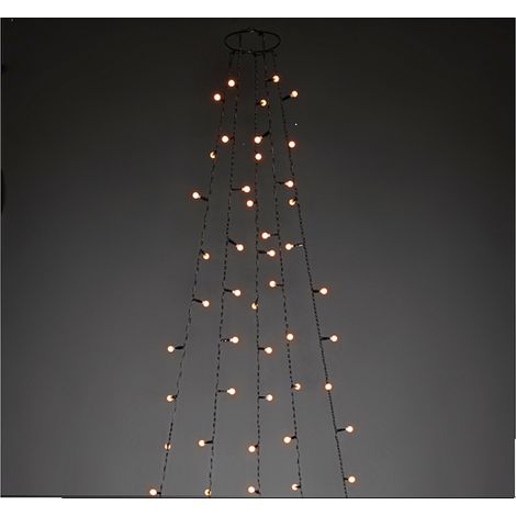 Hängende LED Christbaum Lichterkette 200 bernsteinfarbene LED´s - "Baummantel" (1/5)