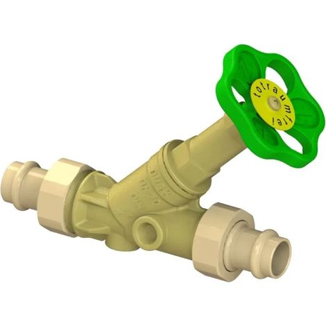 JS Valvola a flusso libero, con raccordo a pressare (filetto esterno) MULTI, senza scarico, con albero non crescente, DN20, diametro pressatura 18mm, omologata DVGW, 0015821800001
