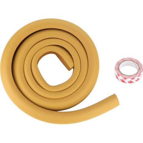 L-förmiger Eckenschutz für Babys, elastisches Sicherheitskissen für Möbel, Schutz für Zuhause (helle Holzfarbe) (1/5)