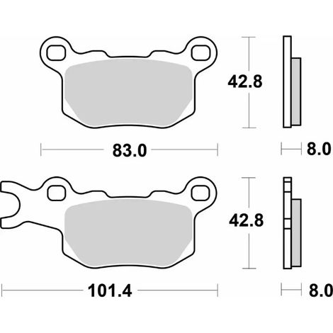 Plaquettes de frein SBS KH685 tout-terrain, frittées or, arrière droite, pour Can-Am Defender/Traxter 800 (2017-2023) et Can-Am Defender/Traxter 976 (2017-2023)