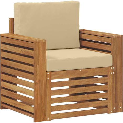 Maison Exclusive - Outdoor-Sofa Massives Akazienholz und Polyeste