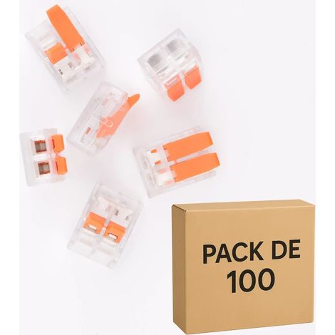 100 Bornes de Raccordement à Levier, 2 contacts, 40A, 6 mm² - LT-612 (1/5)