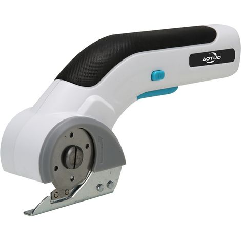 Taglierina elettrica per cartone, forbici elettriche senza fili per cartone, tessuto, moquette, plastica, pelle, utensili da taglio ricaricabili, 2 lame, ricarica di tipo C, batteria da 4 V, 2,0 Ah