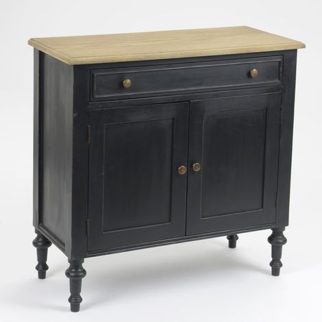 Amadeus - Buffet 1 tiroir en bois massif L105 cm New Légende (1/4)