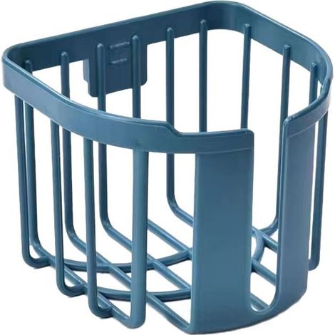 Portarrollos de papel higiénico de pared con cesta de almacenamiento para baño, accesorios de baño para el hogar, ahorra espacio, 1413,511 cm, azul (1/5)