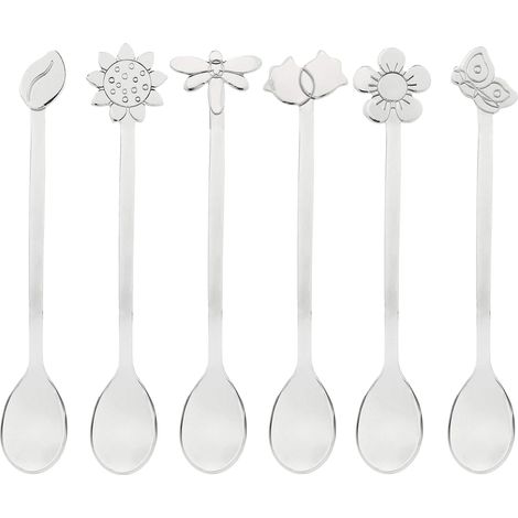 THUN - Set di 6 Cucchiaini Sagomati - per la Tavola - Linea Elegance - Acciaio Inox - 12 cm (1/5)