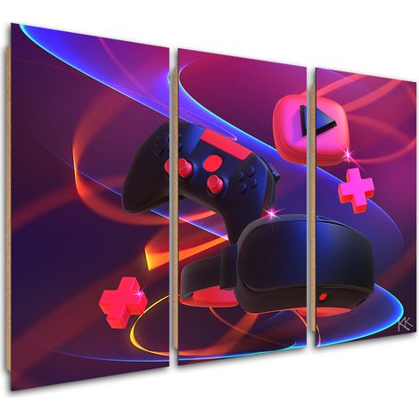 Quadro deco panel 3 paneli, Impostato per il giocatore - 90x60 (1/5)