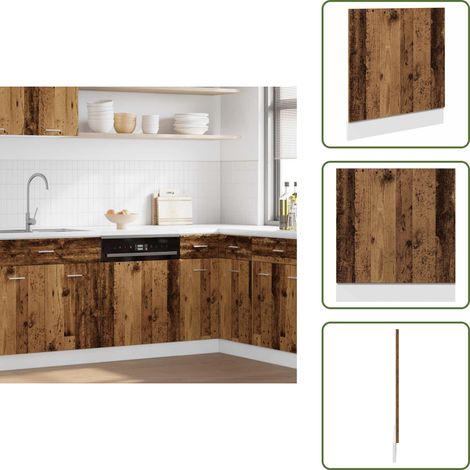 vidaXL Panneau de lave-vaisselle vieux bois bois d'ingénierie (1/5)
