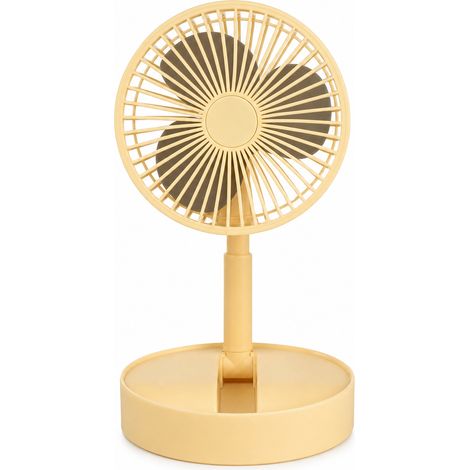 Ventilatore portatile USB pieghevole e telescopico 3 velocità kaki (1/5)